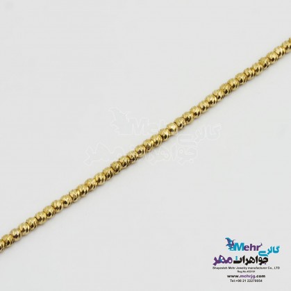 Gold Bracelet - Carved Ball Design-MB1565